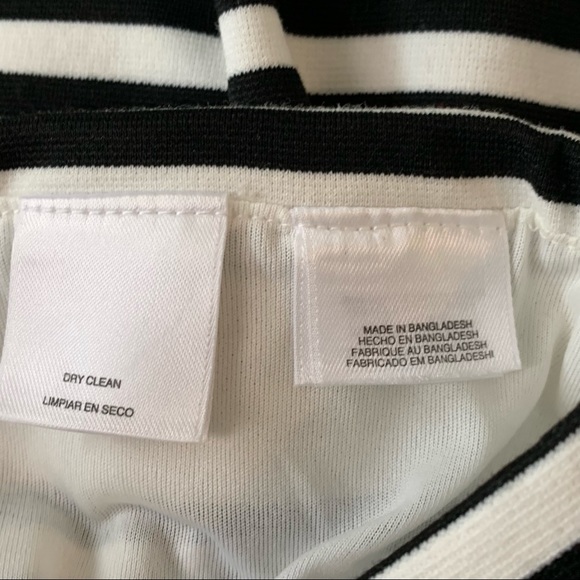 Nine West Striped Pencil Skirt Knit Black White Size 12 - Picture 5 of 6